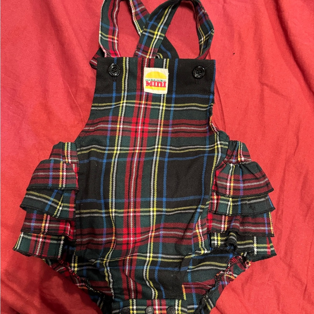 Harajuku mini plaid ruffle romper size 6 months